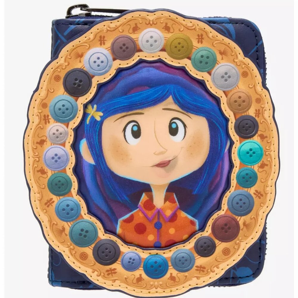 Loungefly - Coraline Portal Button Frame Lenticular Zip Wallet  - NEW